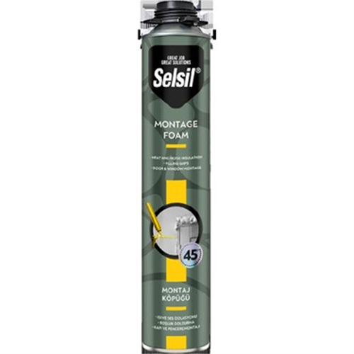SELSİL TABANCALI PU MONTAJ KÖPÜK 750 ML 850 GRAM